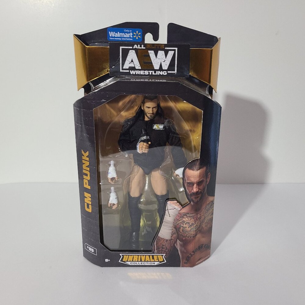 AEW Jazwares Unrivaled Walmart Exclusive CM Punk Action Figure #89 New/Sealed